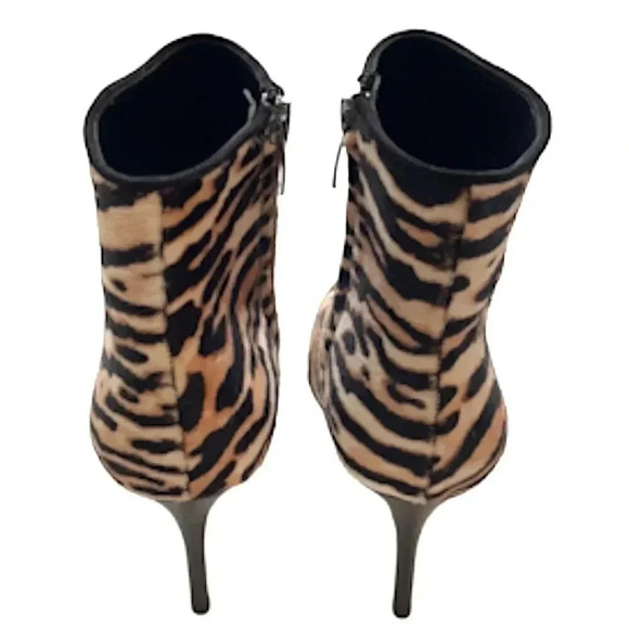 Nine West animal print heeled booties Faux fur Women’s size 5 Pointed toe - Picture 5 of 14